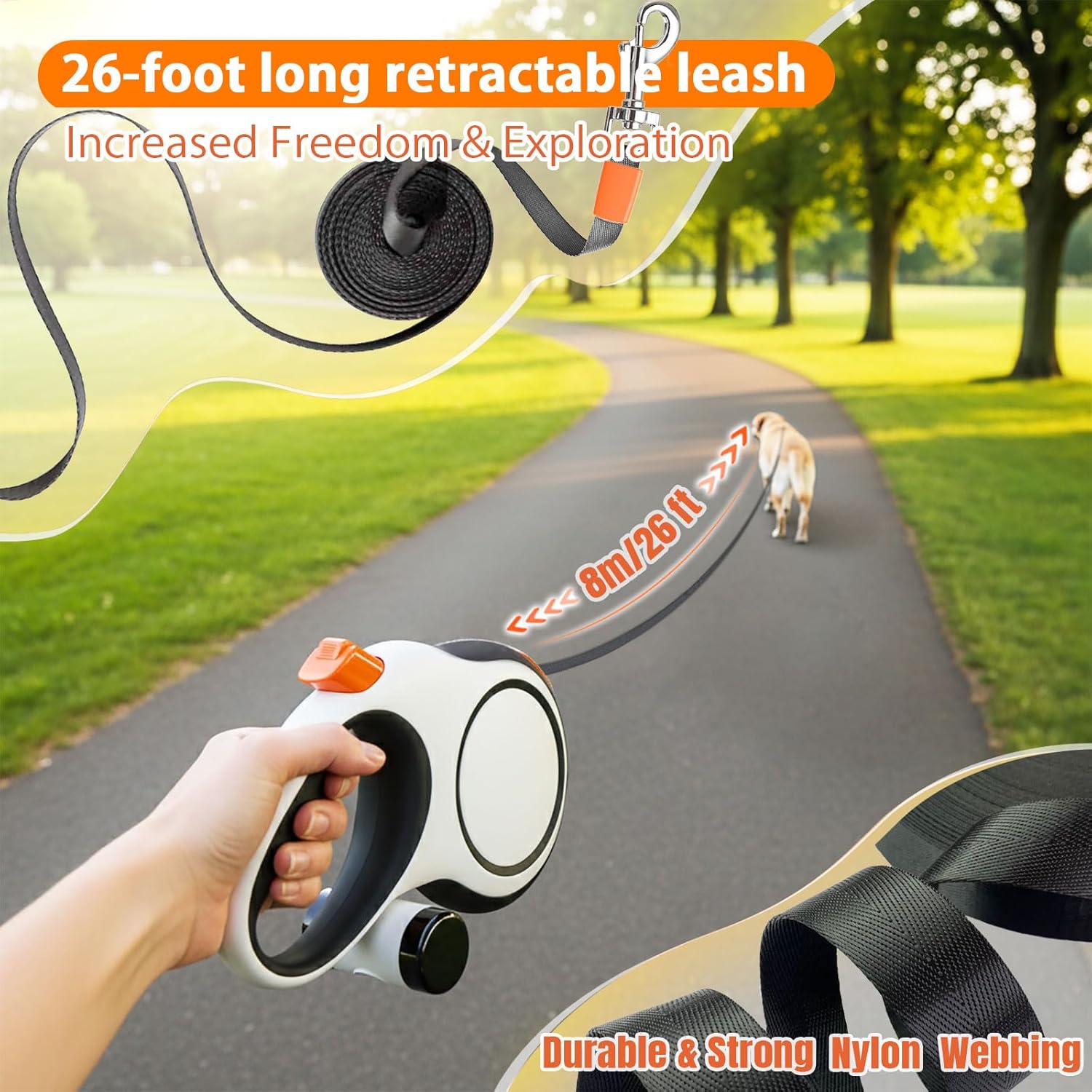 5 м, 8 м, 50 кг, поводок для с – обзор и цена Retractable Dog Leash