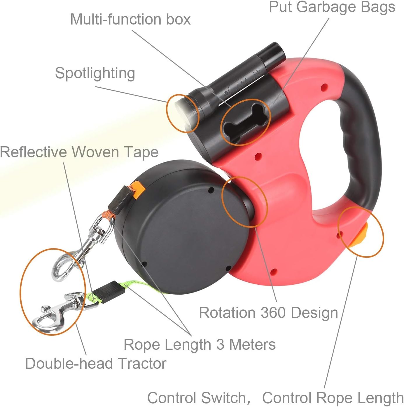 Раздвижной двойной поводок для – обзор и цена Retractable Dog Leash